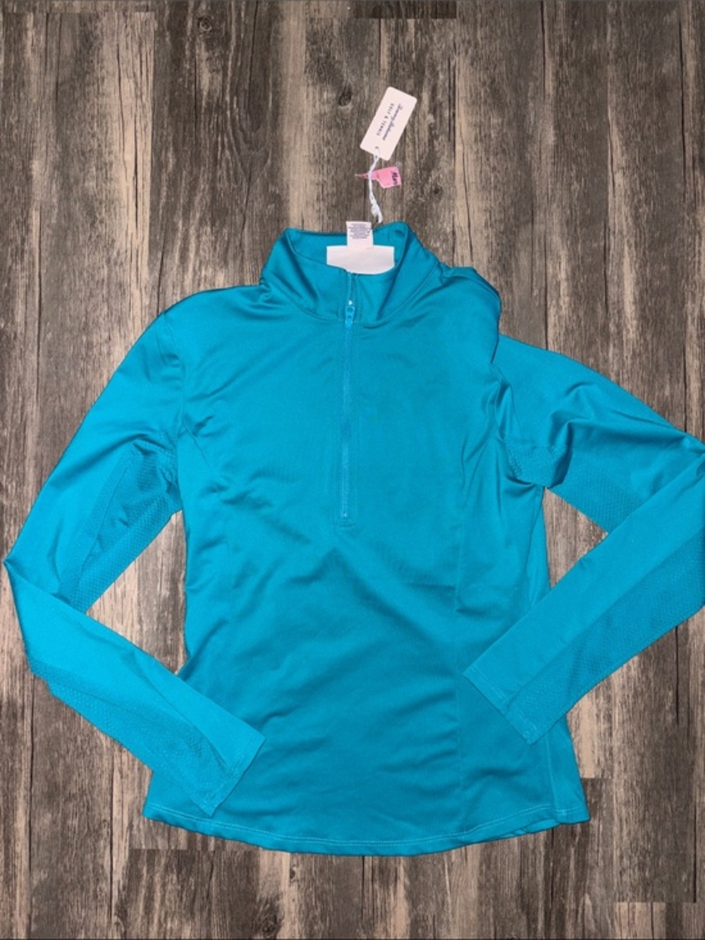 Tommy Bahama Teall Blue Long Sleeve Golf Tennis 1/4 zip Shirt | XS NWT